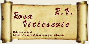 Rosa Vitlešević vizit kartica